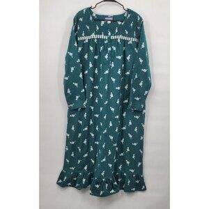 Laura Scott Kitten Cat Print All Over Maxi Dress Longsleeve Grandma XL Womens